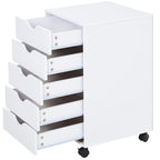 Organisateur de rangement à 5 tiroirs de style nordique minimaliste et moderne avec roues - 15.75*15.75*26.5