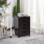 Organisateur de rangement à 5 tiroirs de style nordique minimaliste et moderne avec roues - 15.75*15.75*26.5