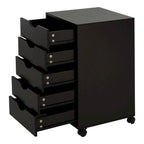 Organisateur de rangement à 5 tiroirs de style nordique minimaliste et moderne avec roues - 15.75*15.75*26.5