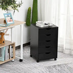 Organisateur de rangement à 5 tiroirs de style nordique minimaliste et moderne avec roues - 15.75*15.75*26.5