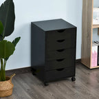 Organisateur de rangement à 5 tiroirs de style nordique minimaliste et moderne avec roues - 15.75*15.75*26.5