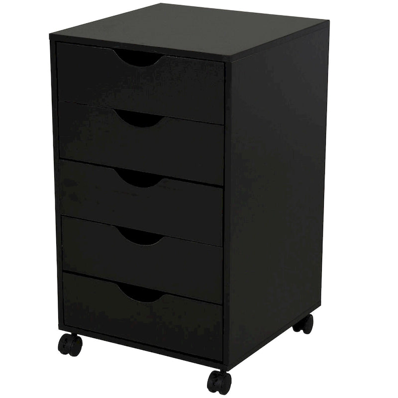 Organisateur de rangement à 5 tiroirs de style nordique minimaliste et moderne avec roues - 15.75*15.75*26.5
