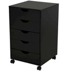Organisateur de rangement à 5 tiroirs de style nordique minimaliste et moderne avec roues - 15.75*15.75*26.5