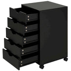 Organisateur de rangement à 5 tiroirs de style nordique minimaliste et moderne avec roues - 15.75*15.75*26.5