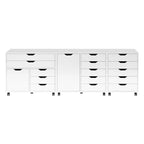 Ensemble de 3 armoires de rangement, blanc
