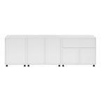 Ensemble de 3 armoires de rangement, blanc