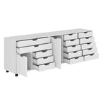 Ensemble de 3 armoires de rangement, blanc