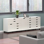 Ensemble de 3 armoires de rangement, blanc