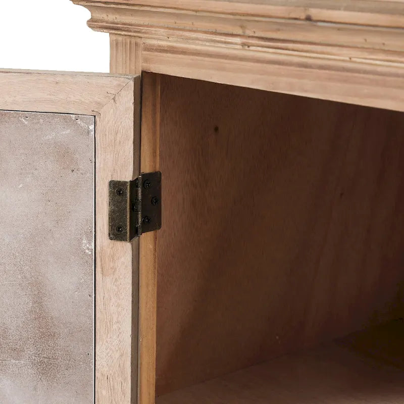 Meuble de rangement étroit blanc et bois marron avec 2 tiroirs et 1 porte – 122,7 cm de hauteur