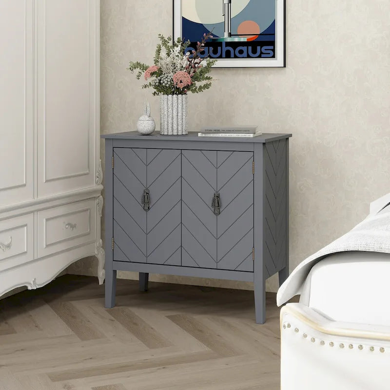 Meuble bas 2 portes en bois