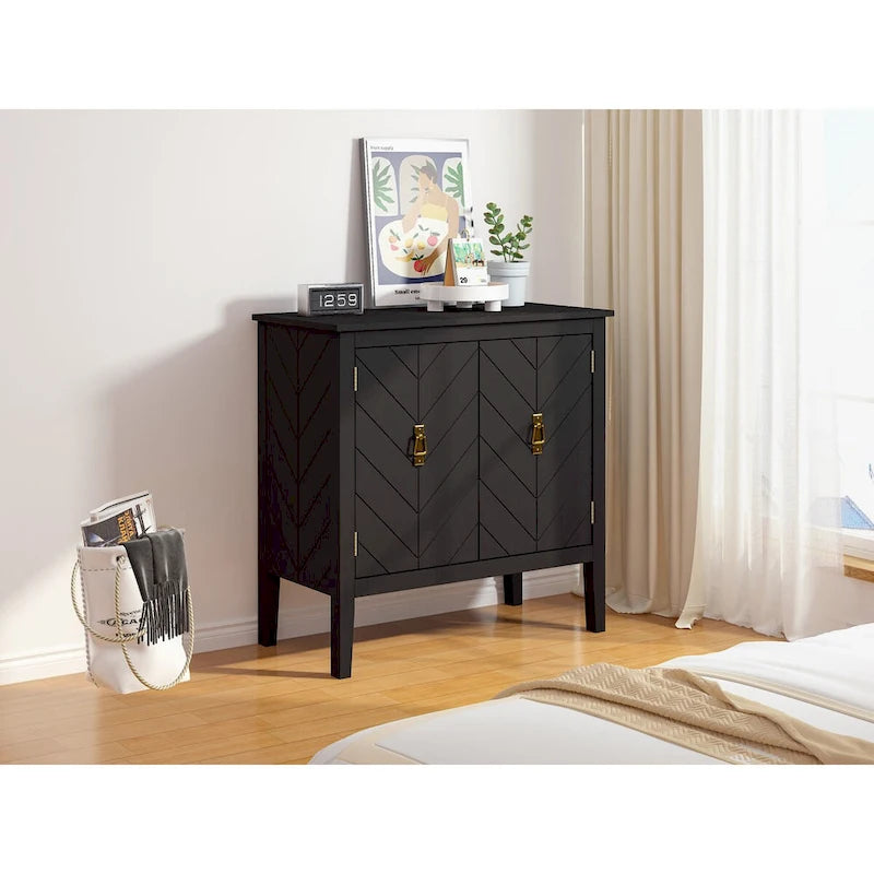 Meuble bas 2 portes en bois
