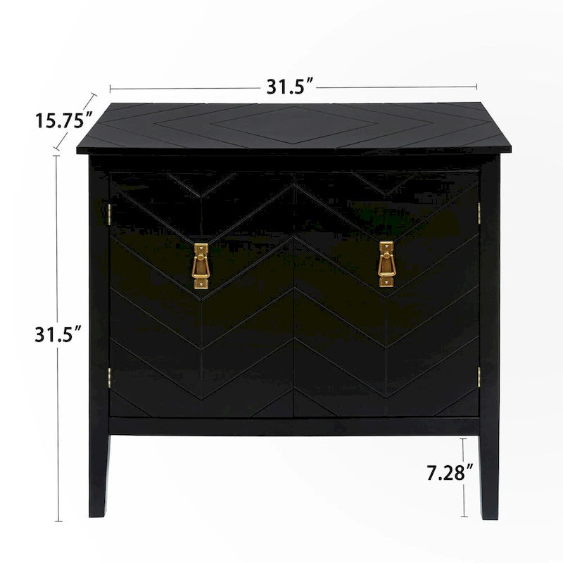 Meuble bas 2 portes en bois