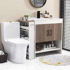 Chariot de rangement étroit à roulettes avec étagères pour la cuisine et la salle de bain