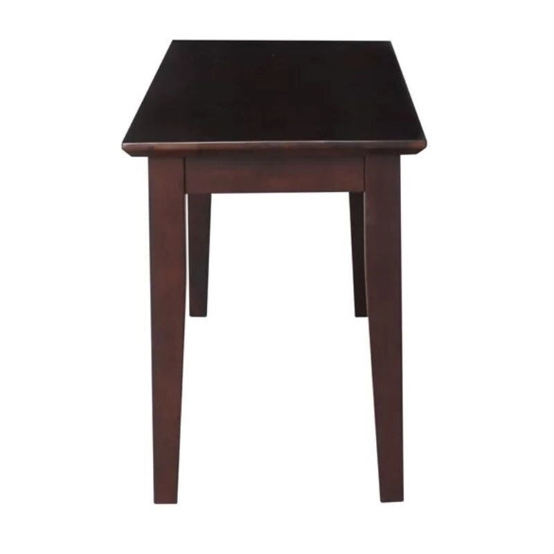 Banc d'entrée décoratif en bois massif avec finition brun Java - 18 H x 39 L x 14 P