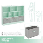 Étagère de rangement à 3 niveaux pour enfants, Meuble de présentation simple en bois pour chambre à coucher