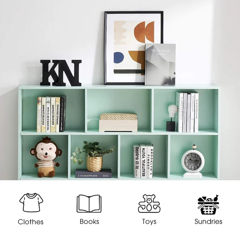 Étagère de rangement à 3 niveaux pour enfants, Meuble de présentation simple en bois pour chambre à coucher