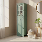 64 Tall Freestanding Bathroom Cabinet with Drawer and Adjustable Shelf