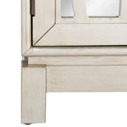 Bahut de rangement nickel à 2 portes - 32Lx16Px33H