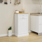 Meuble poubelle de cuisine autoportant, Meuble poubelle moderne en bois de 50 cm avec tiroir de rangement