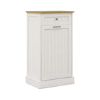 Meuble poubelle de cuisine autoportant, Meuble poubelle moderne en bois de 50 cm avec tiroir de rangement