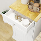 Meuble poubelle de cuisine autoportant, Meuble poubelle moderne en bois de 50 cm avec tiroir de rangement
