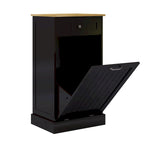 Meuble poubelle de cuisine autoportant, Meuble poubelle moderne en bois de 50 cm avec tiroir de rangement