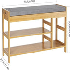 Banc à chaussures avec rangement – 11,4P x 36L x 19,7H
