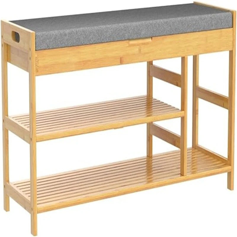 Banc à chaussures avec rangement – 11,4P x 36L x 19,7H