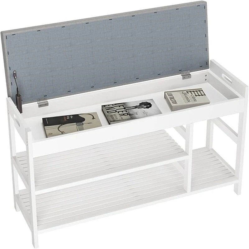 Banc à chaussures avec rangement – 11,4P x 36L x 19,7H