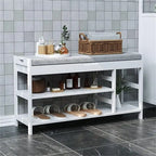 Banc à chaussures avec rangement – 11,4P x 36L x 19,7H