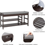Banc à chaussures avec rangement – 11,4P x 36L x 19,7H
