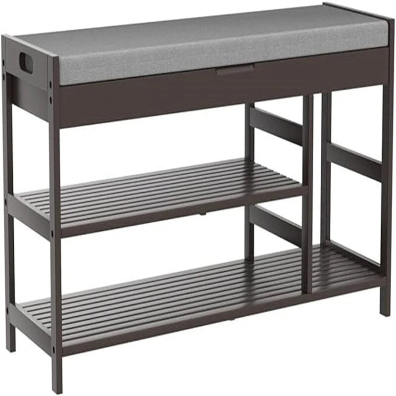 Banc à chaussures avec rangement – 11,4P x 36L x 19,7H