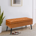 Banc de rangement capitonné moderne et élégant avec plateau relevable