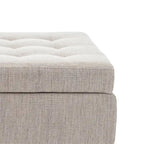 Banc de rangement capitonné moderne et élégant avec plateau relevable