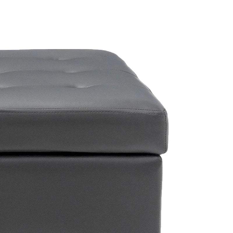Banc de rangement capitonné moderne et élégant avec plateau relevable