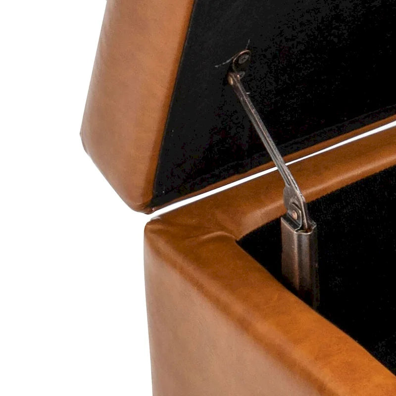 Banc de rangement capitonné moderne et élégant avec plateau relevable