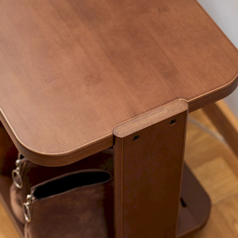 Banc à chaussures, Organisateur de rangement à chaussures en bambou à 2 niveaux, Banc d'entrée