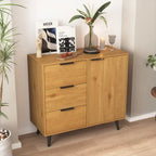 Meuble de rangement avec 3 tiroirs et étagère réglable, Meuble de rangement avec porte de style Mid-century, Meuble d'appoint