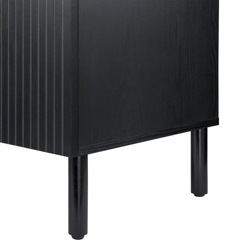 Meuble de rangement noir 2 portes
