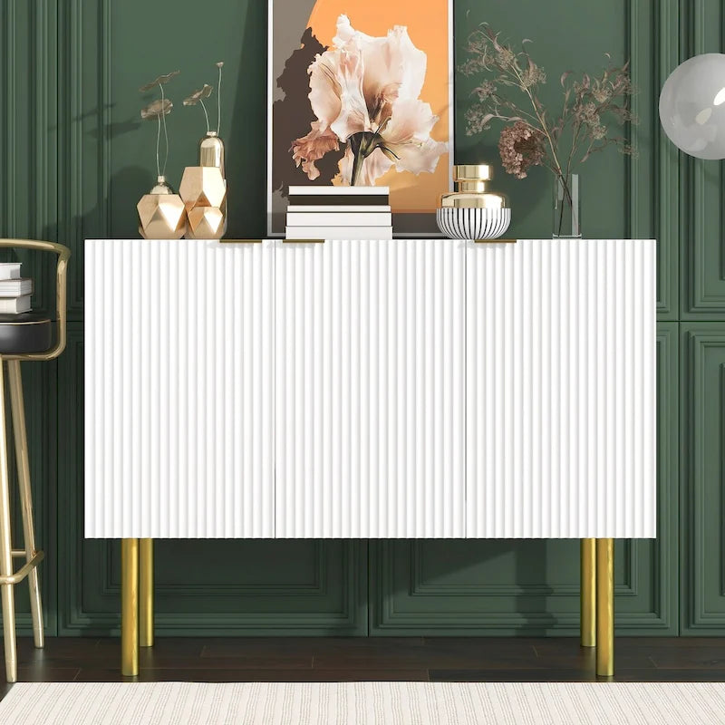 Buffet moderne simple avec étagères réglables pour salon, salle à manger