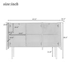 Buffet moderne simple avec étagères réglables pour salon, salle à manger
