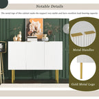 Buffet moderne simple avec étagères réglables pour salon, salle à manger