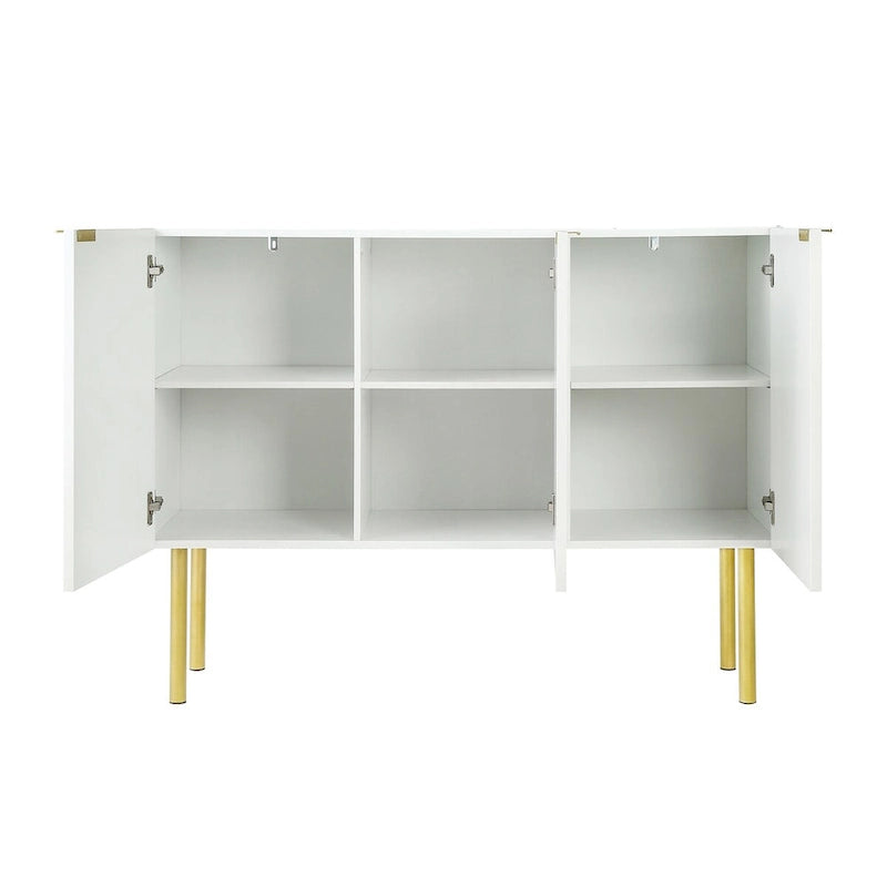 Buffet moderne simple avec étagères réglables pour salon, salle à manger
