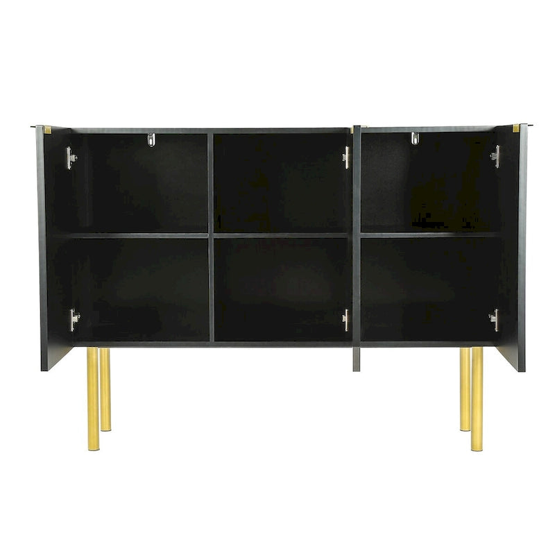 Buffet moderne simple avec étagères réglables pour salon, salle à manger