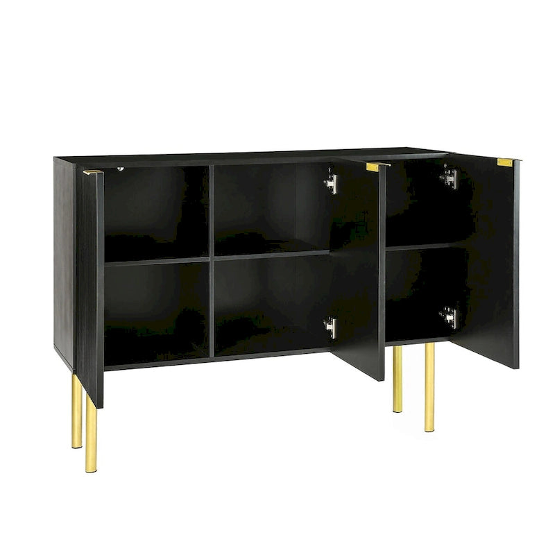 Buffet moderne simple avec étagères réglables pour salon, salle à manger