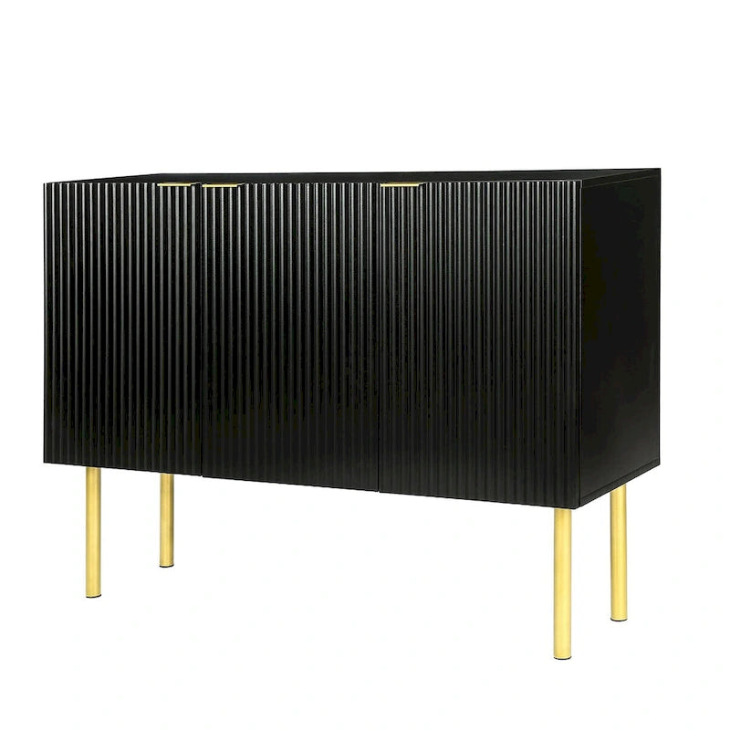 Buffet moderne simple avec étagères réglables pour salon, salle à manger