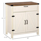 2 portes de grange buffet de cuisine avec tiroir