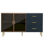 Buffet moderne avec portes vitrées
