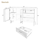 Buffet moderne avec portes vitrées