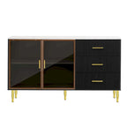 Buffet moderne avec portes vitrées